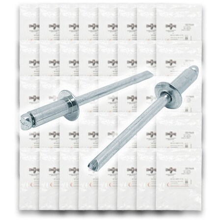 Boltsandnuts.Com Dome Head Blind Pop Rivets Steel/Steel Mandrel Zinc Clear Assortment - 1000PCS Assortment Kit #299